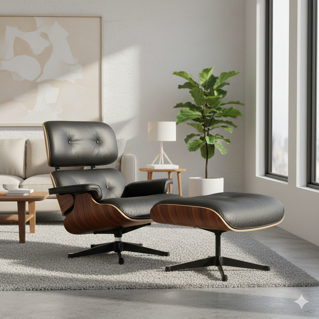 Lounge Chair And Ottoman Tall Version